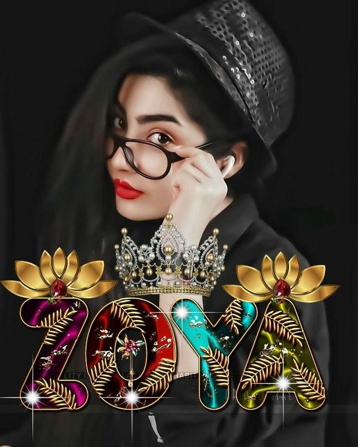 Classic zoya name dp profile frame.