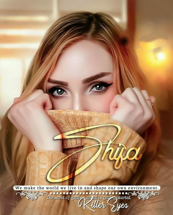 Colorful shifa name dp portrait picture.