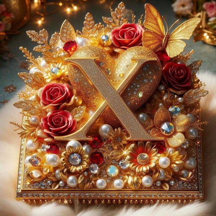 Colorful x name dp portrait picture.