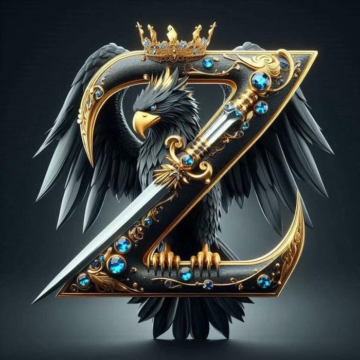 Colorful z name dp portrait picture.