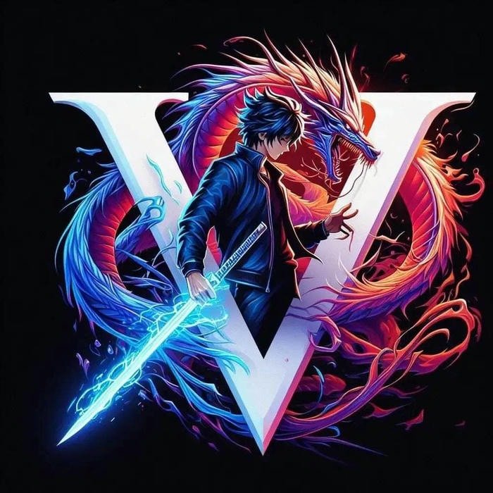 Contemporary v name dp display photo.