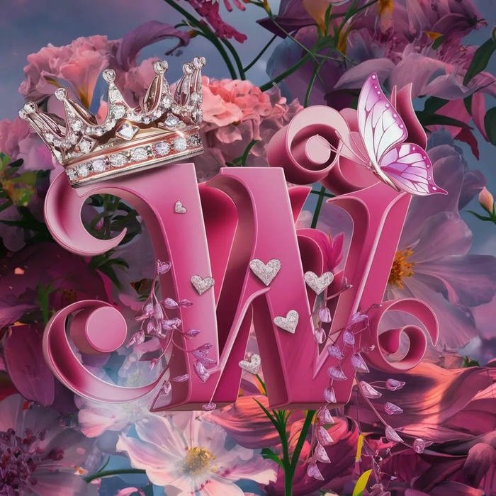 Contemporary w name dp display photo.