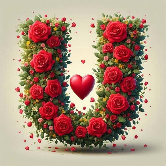 Elegant u name dp profile picture.