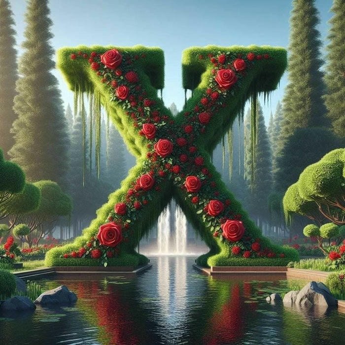 Eye catching x name dp picture.