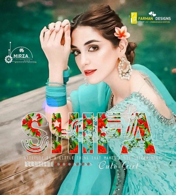 Fresh style shifa name dp profile shot.