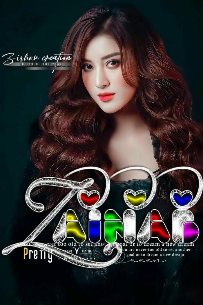 Relaxed pose zainab name dp image.