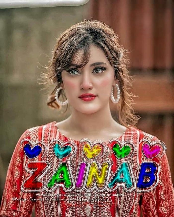 Soft tone zainab name dp display picture.