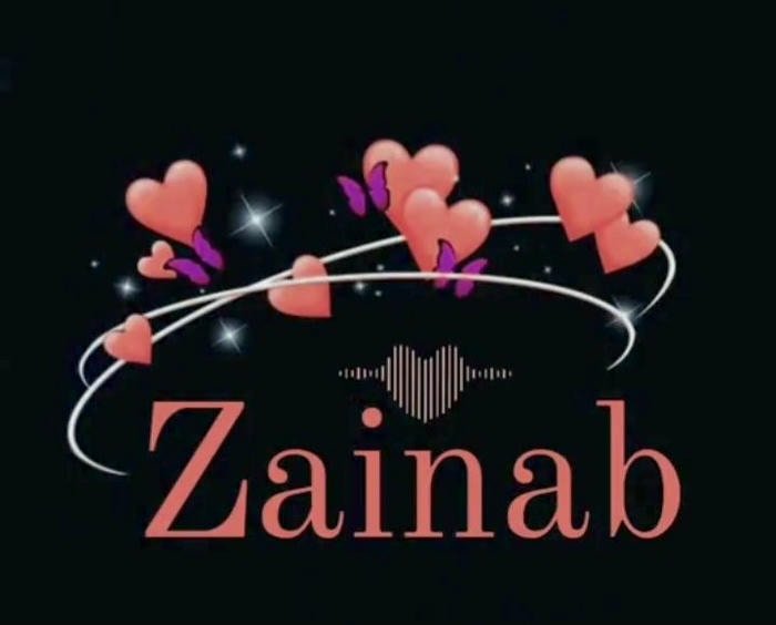 Stylish zainab name dp display image.