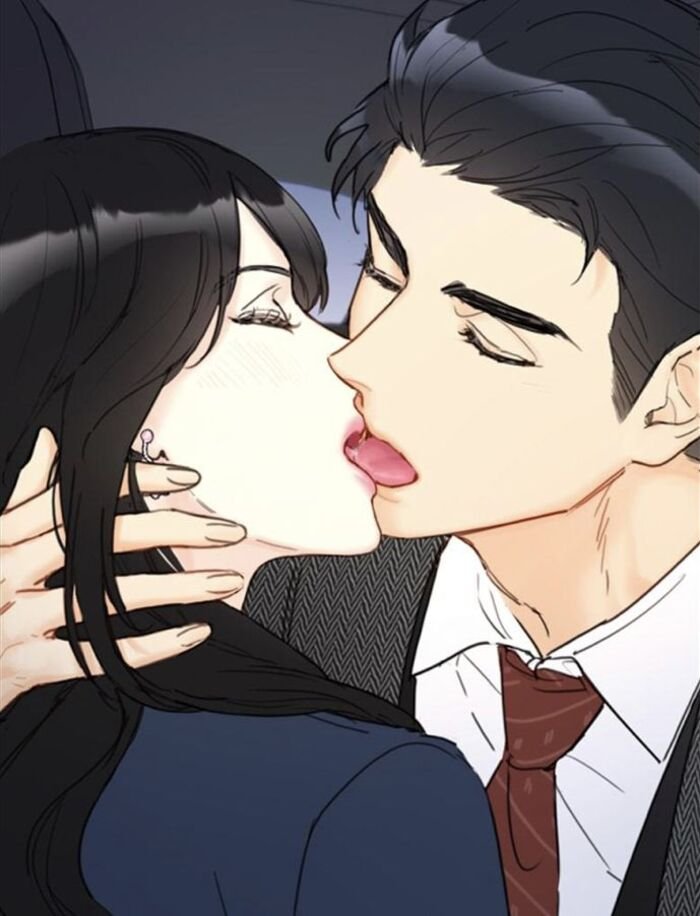 anime kiss image aethetic hd