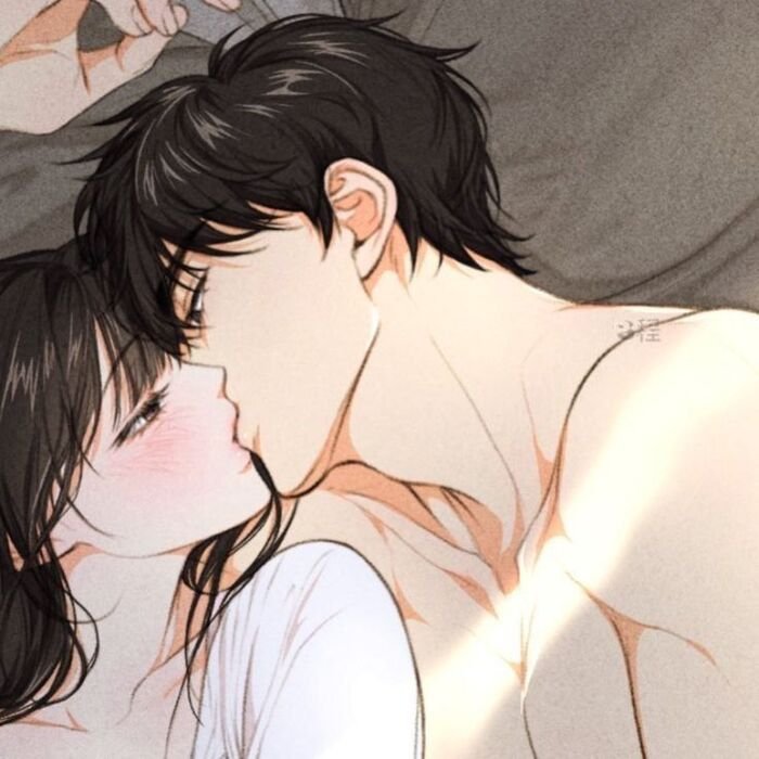 anime kiss image aethetic hot