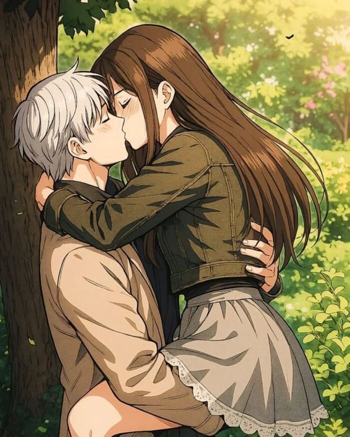 anime kiss image hot