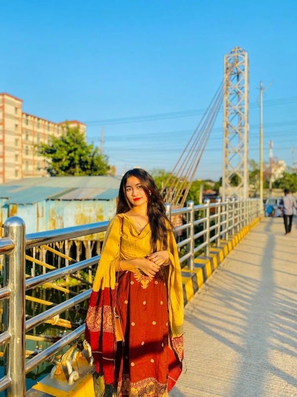 beautiful village girls dp under soft morning light.