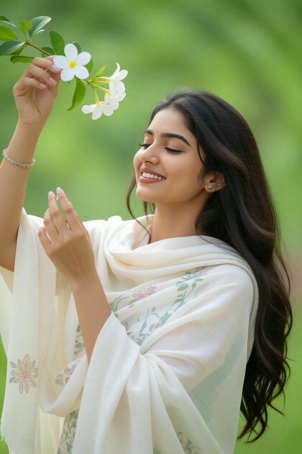 beautiful village girls dp with peaceful smile.