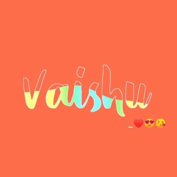 cute vaishu name dp