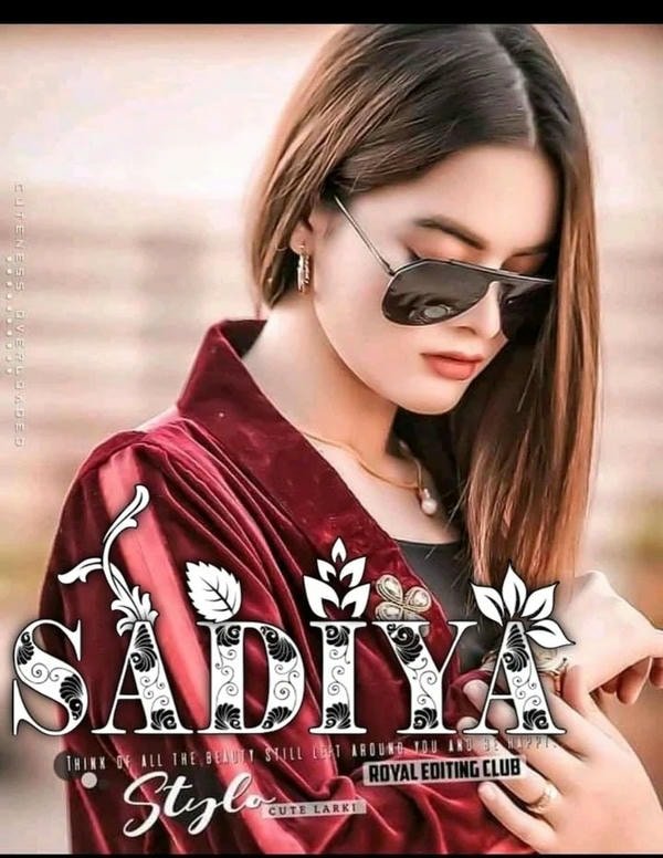lovely sadiya name dp